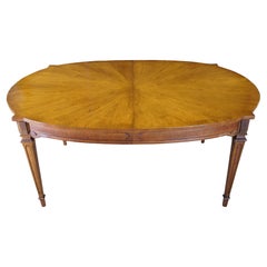 Antique Italian Provincial Cherry Extendable Oval Dining Table 114"