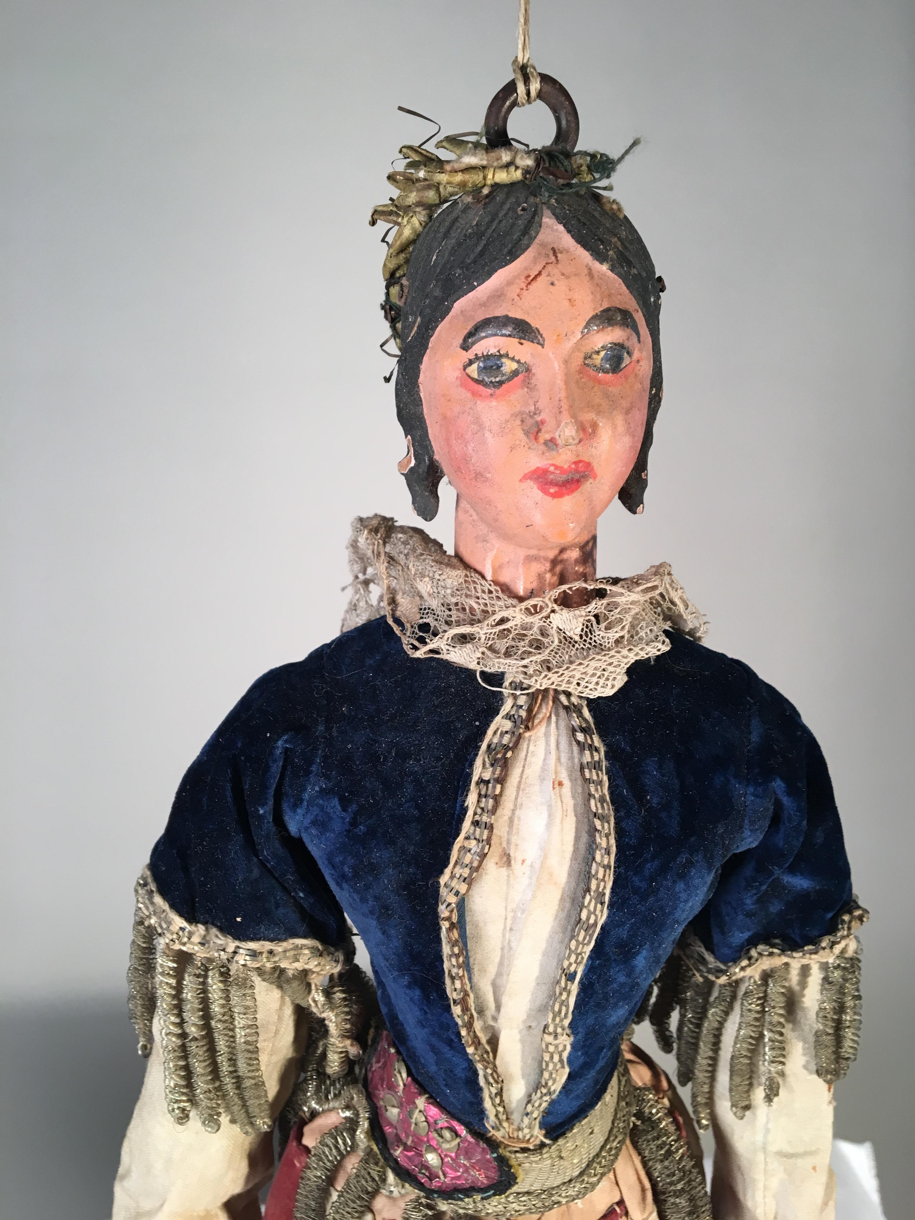 Two antique Italian puppets from the 