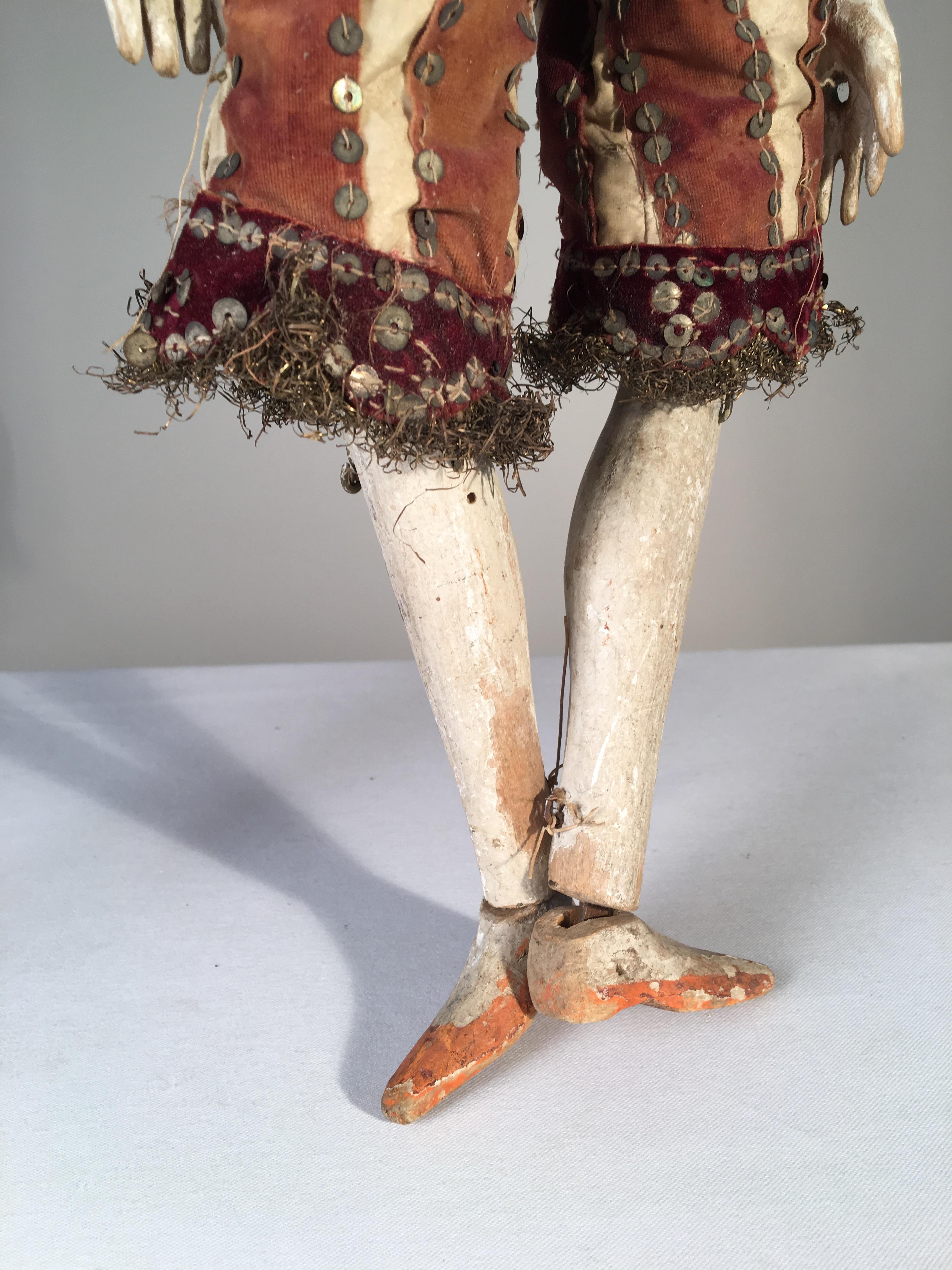 Carved Antique Italian Puppets, 19th Century