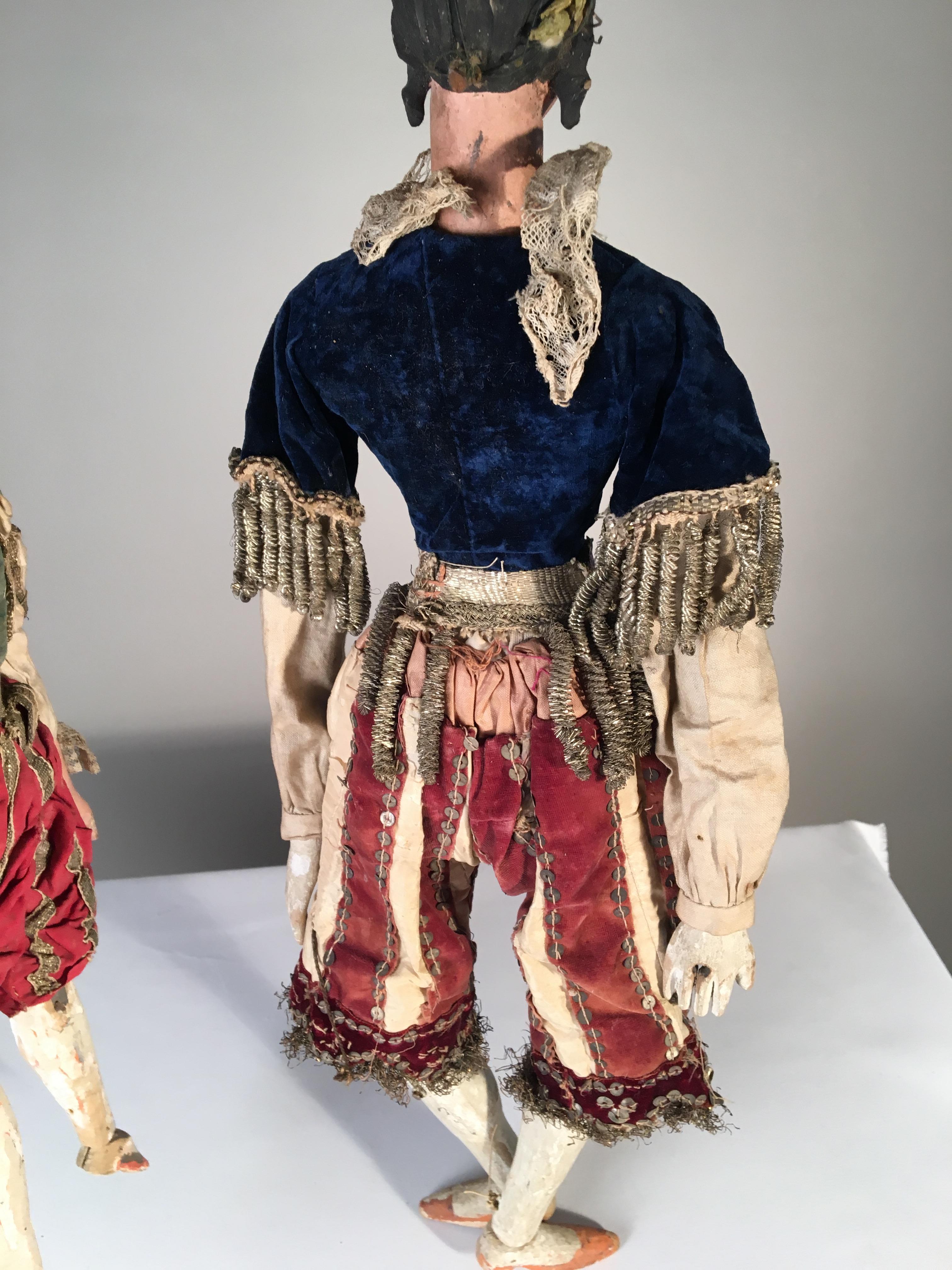 Antike italienische Marionetten:: 19. Jahrhundert (Holz)