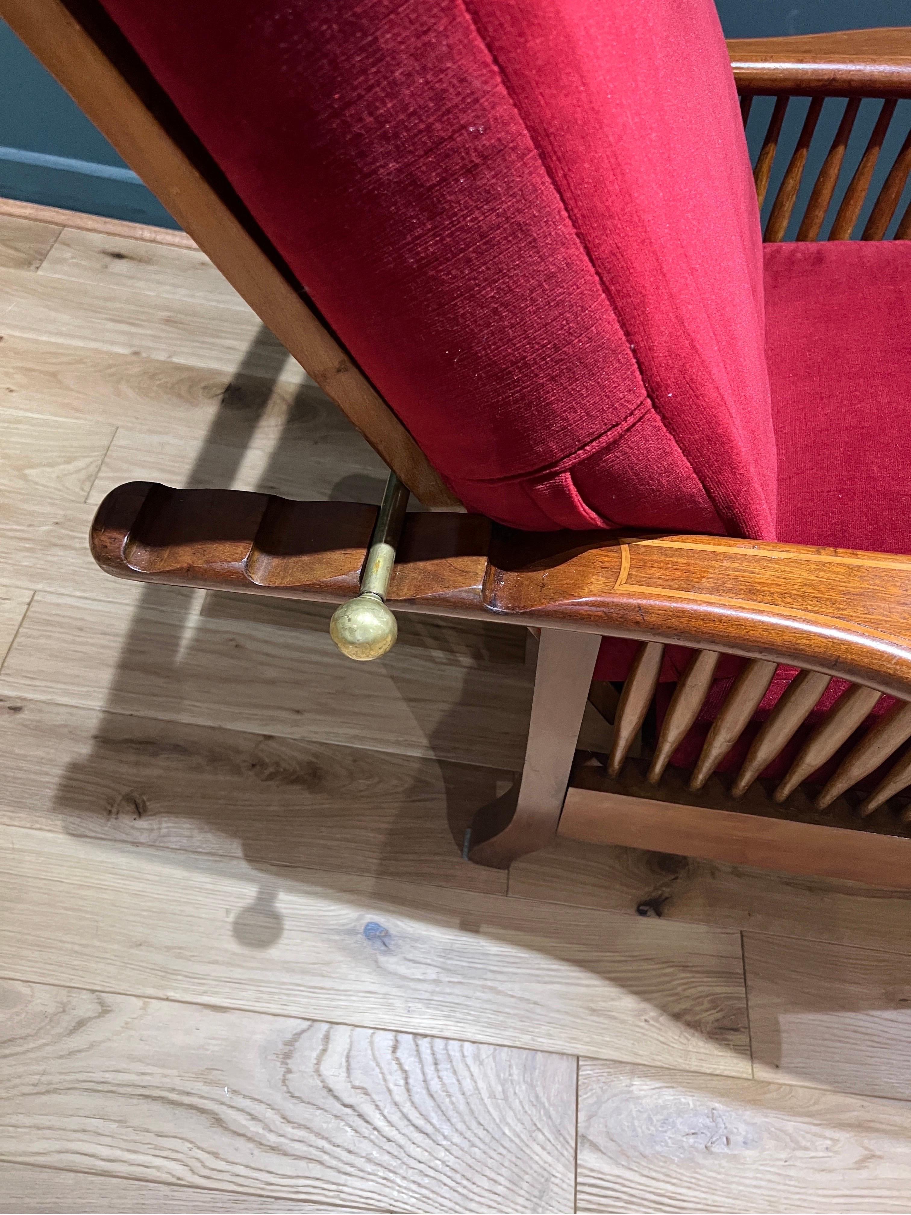 Antique Italian Reclining Armchair In Good Condition For Sale In London, GB
