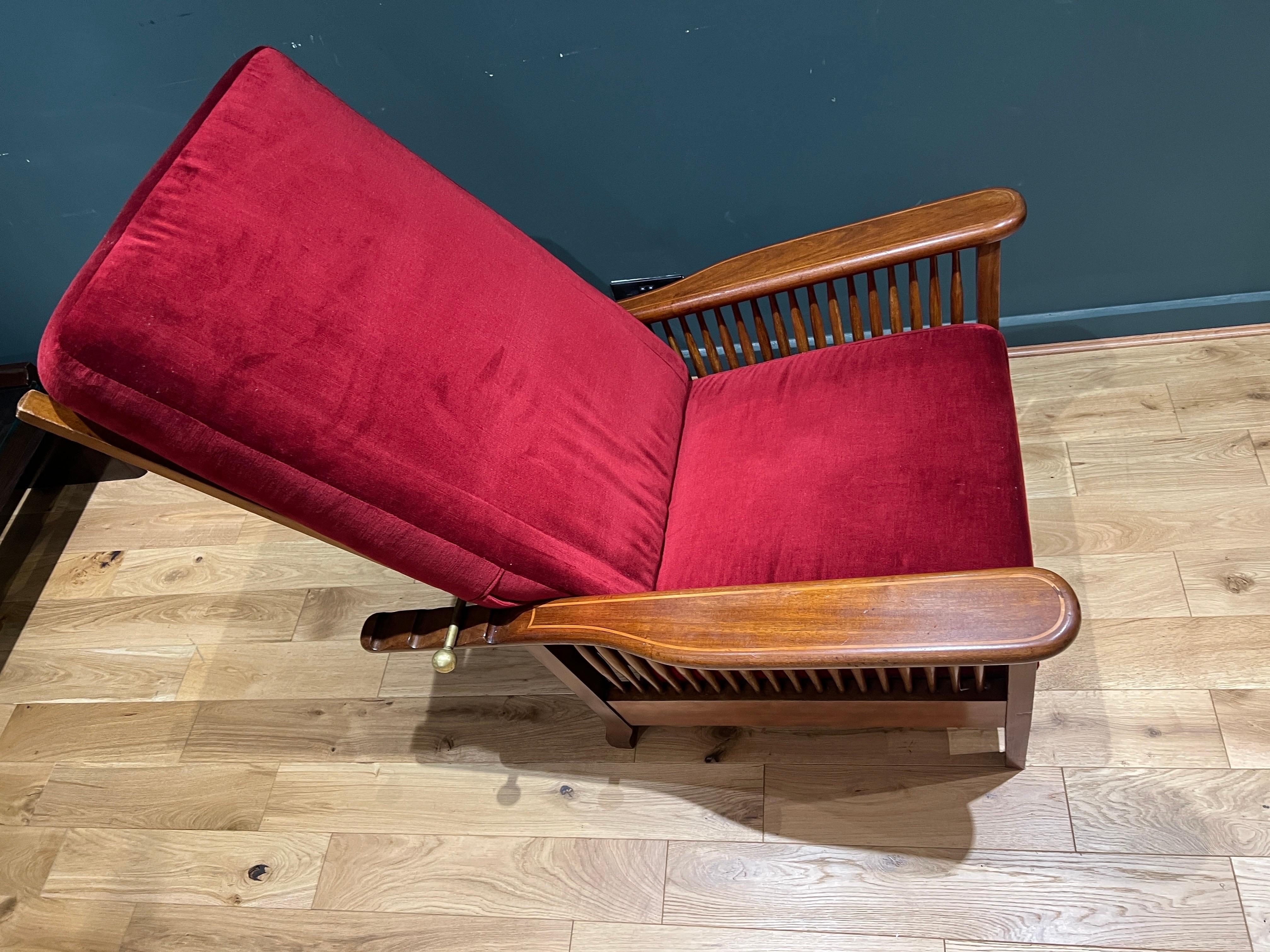 19th Century Antique Italian Reclining Armchair For Sale