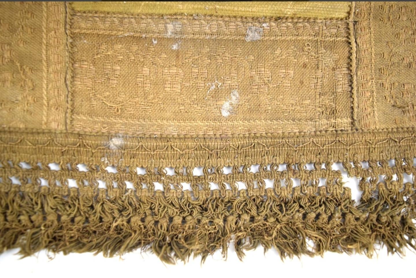 Antico stendardo religioso italiano Maria Addolorata Oleografo Arazzo da parete In condizioni discrete in vendita a Forney, TX