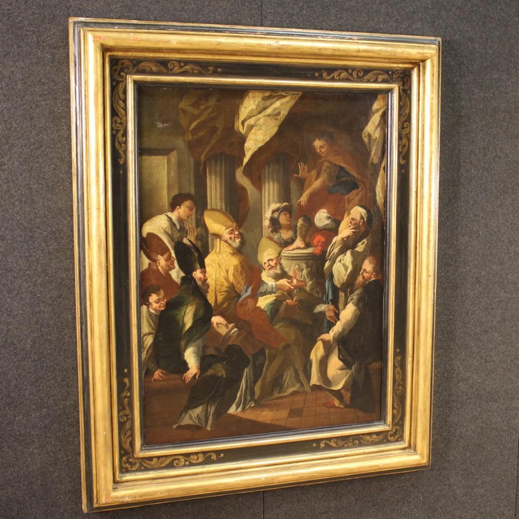 18th Century and Earlier Antique Italian Religious Painting from the 18th Century For Sale