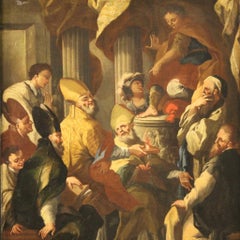 Antique Italian Religious Painting from the 18th Century