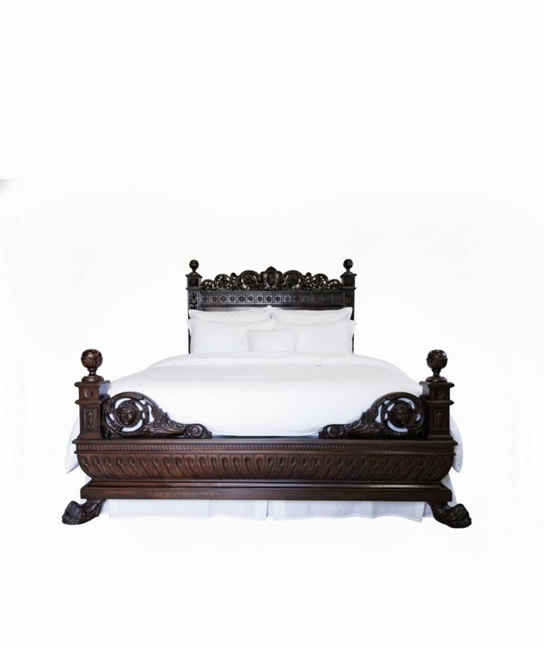 XIXe siècle Lit antique de la Renaissance italienne en vente