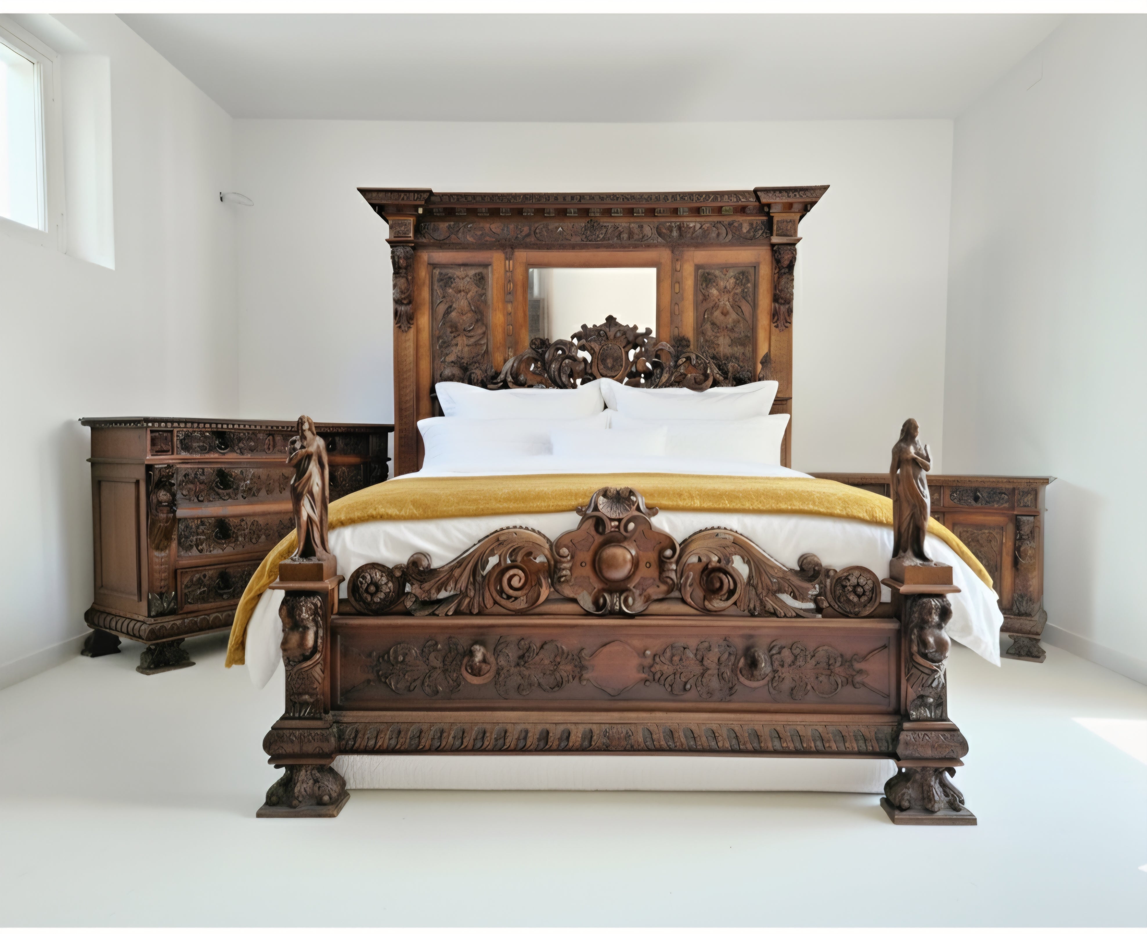 Antiquities Italian Renaissance Bedroom Set 5 Pieces