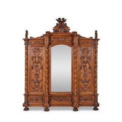 Antique Italian Renaissance Bedroom Set Attr. Luigi Frullini 19th Century