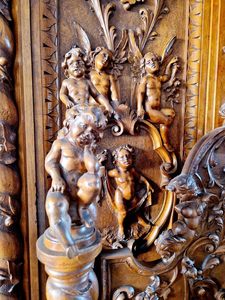 Ensemble de chambre à coucher antique de la Renaissance italienne Attr. Luigi Frullini en vente 8