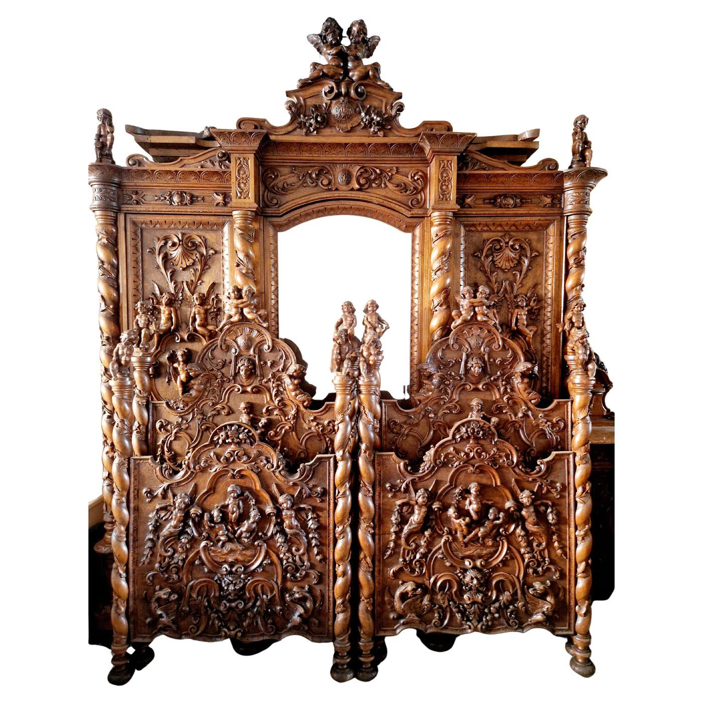 Antique Italian Renaissance Bedroom Set Attr. Luigi Frullini For Sale ...