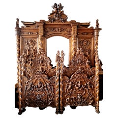 Antique Italian Renaissance Bedroom Set Attr. Luigi Frullini