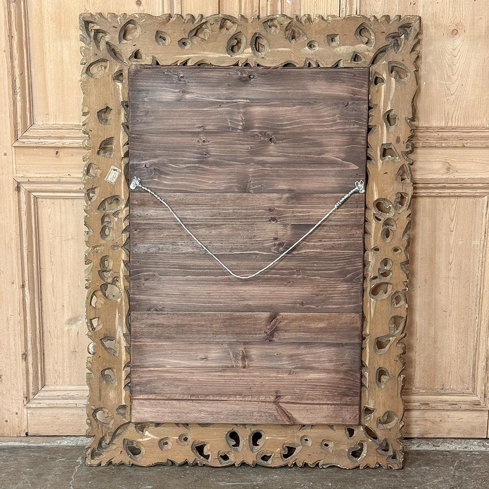 Antique Italian Renaissance Carved Giltwood Wall Mirror For Sale 12