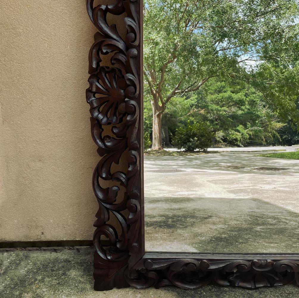 Antique Italian Renaissance Carved Wood Mirror For Sale 4