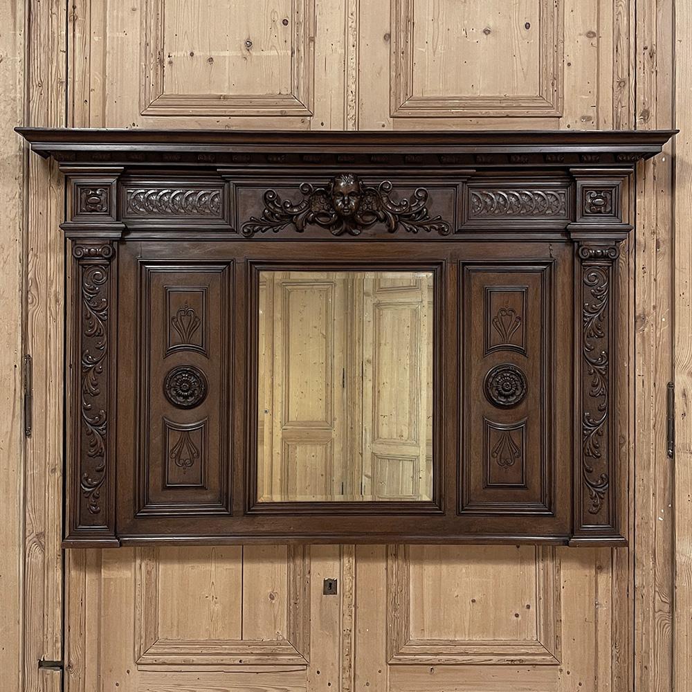 grand miroir de cheminee ancien
