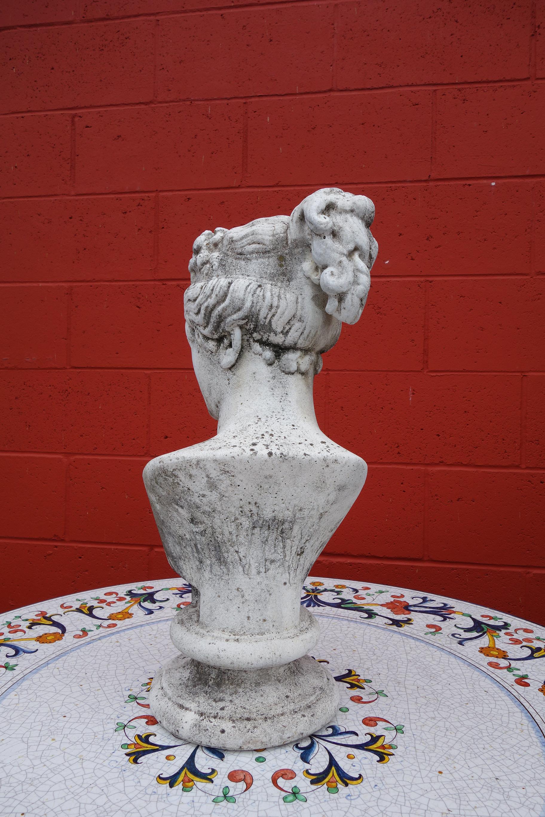 Cement 19th Century Italian Renaissance Style Bust of Venus Goddess of Love and Victory