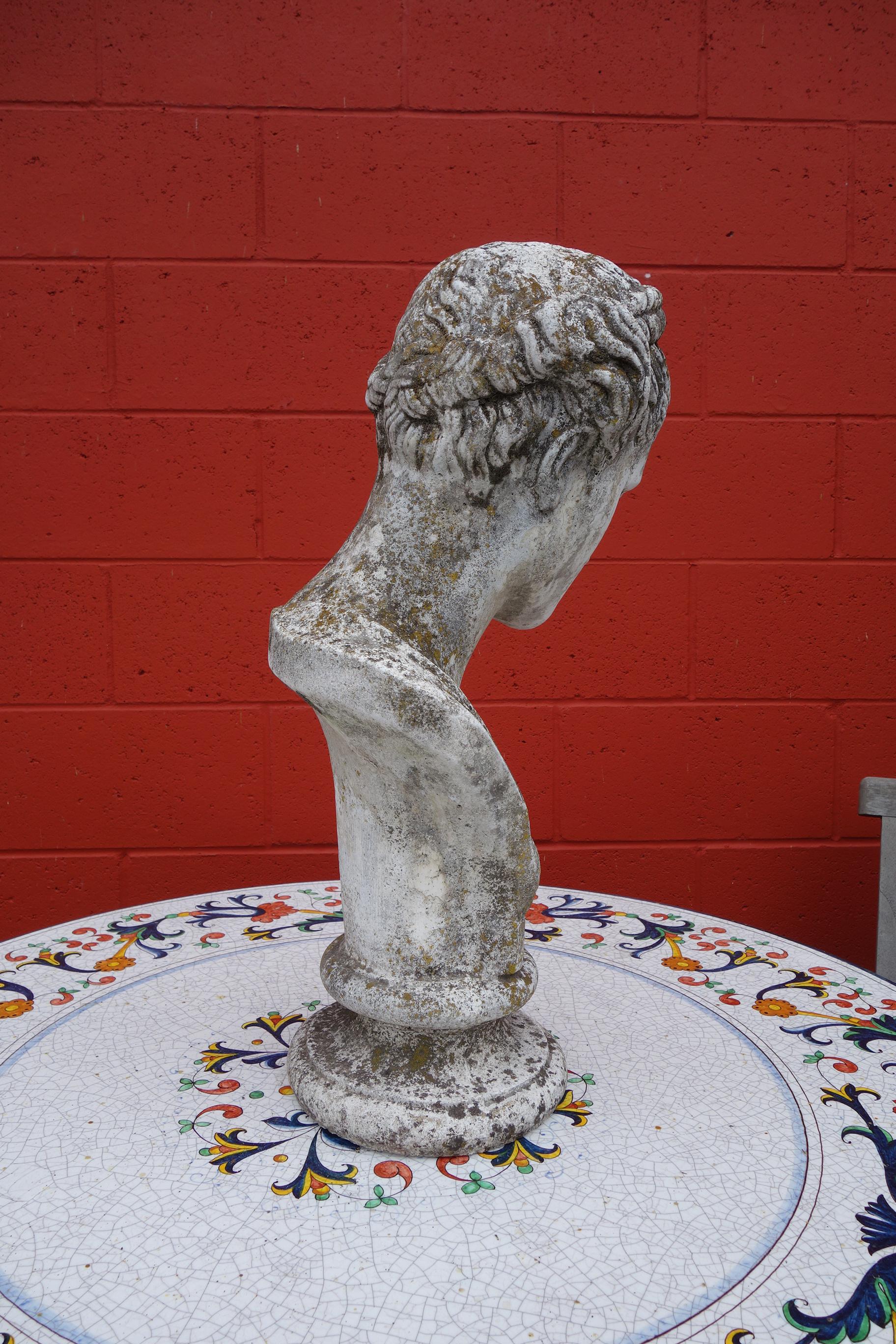 19th Century Italian Renaissance Style Hermes Bust in Grisaglia from Lake Como In Good Condition In Encinitas, CA