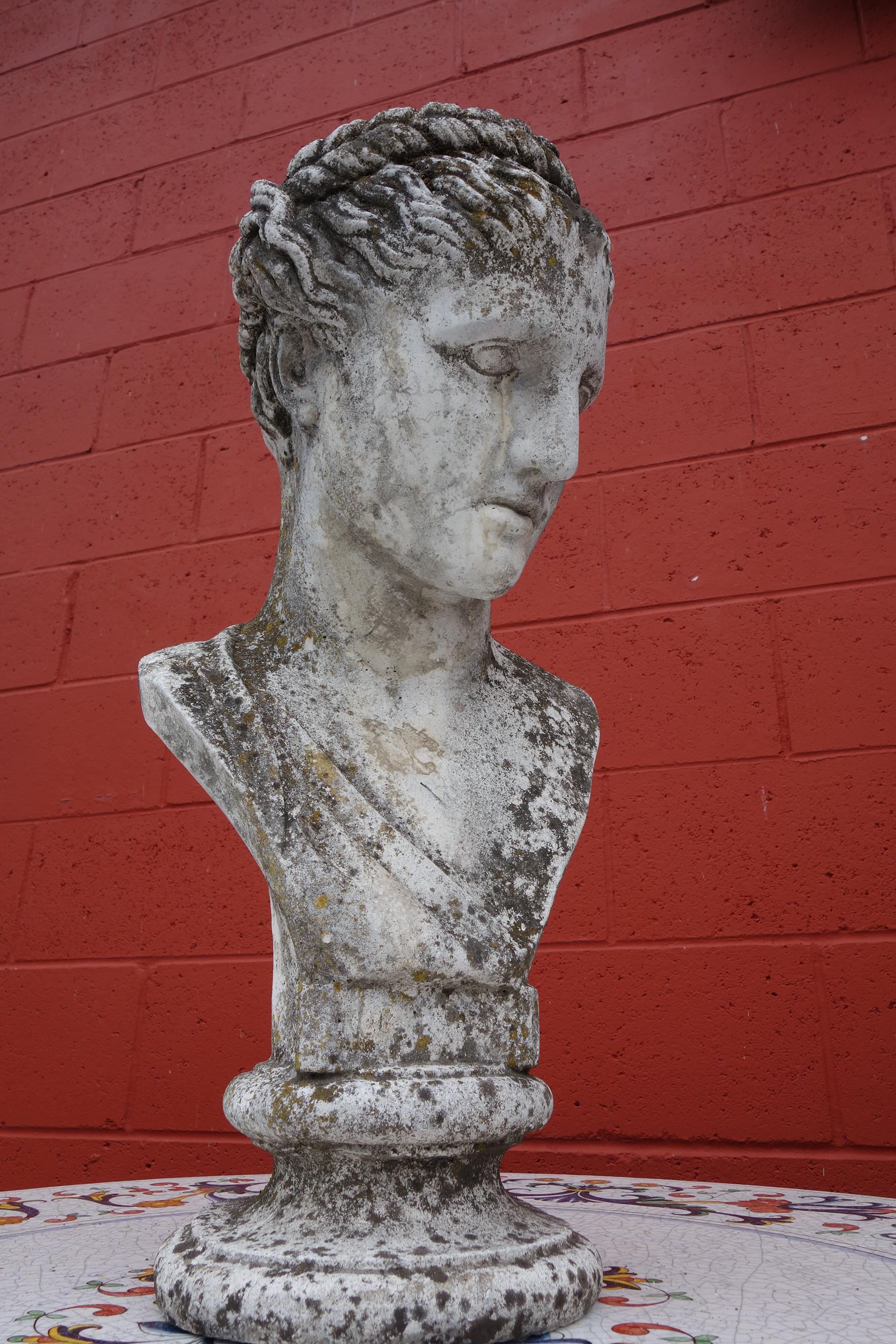 19th Century Italian Renaissance Style Hermes Bust in Grisaglia from Lake Como 2