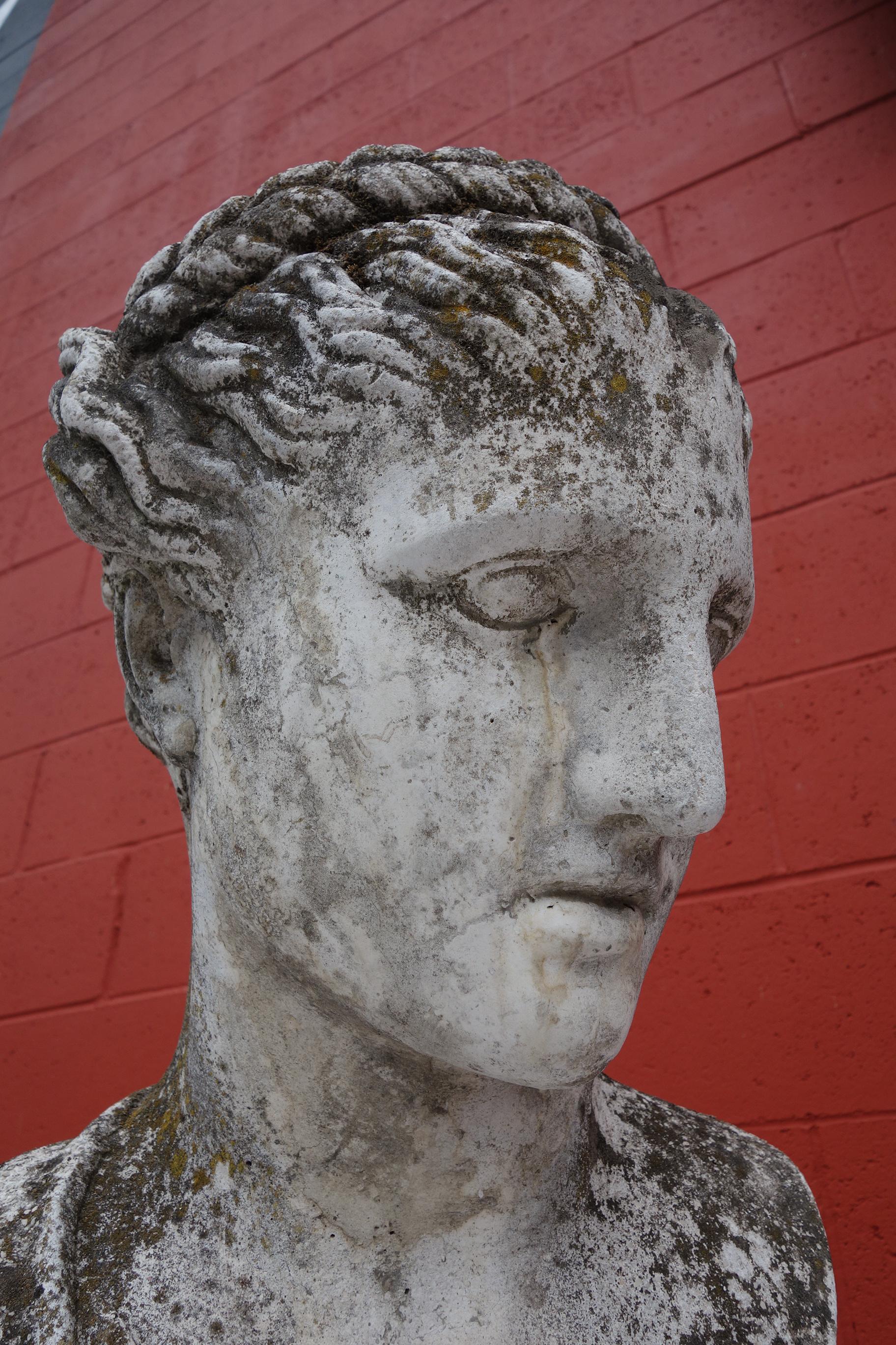 19th Century Italian Renaissance Style Hermes Bust in Grisaglia from Lake Como 3