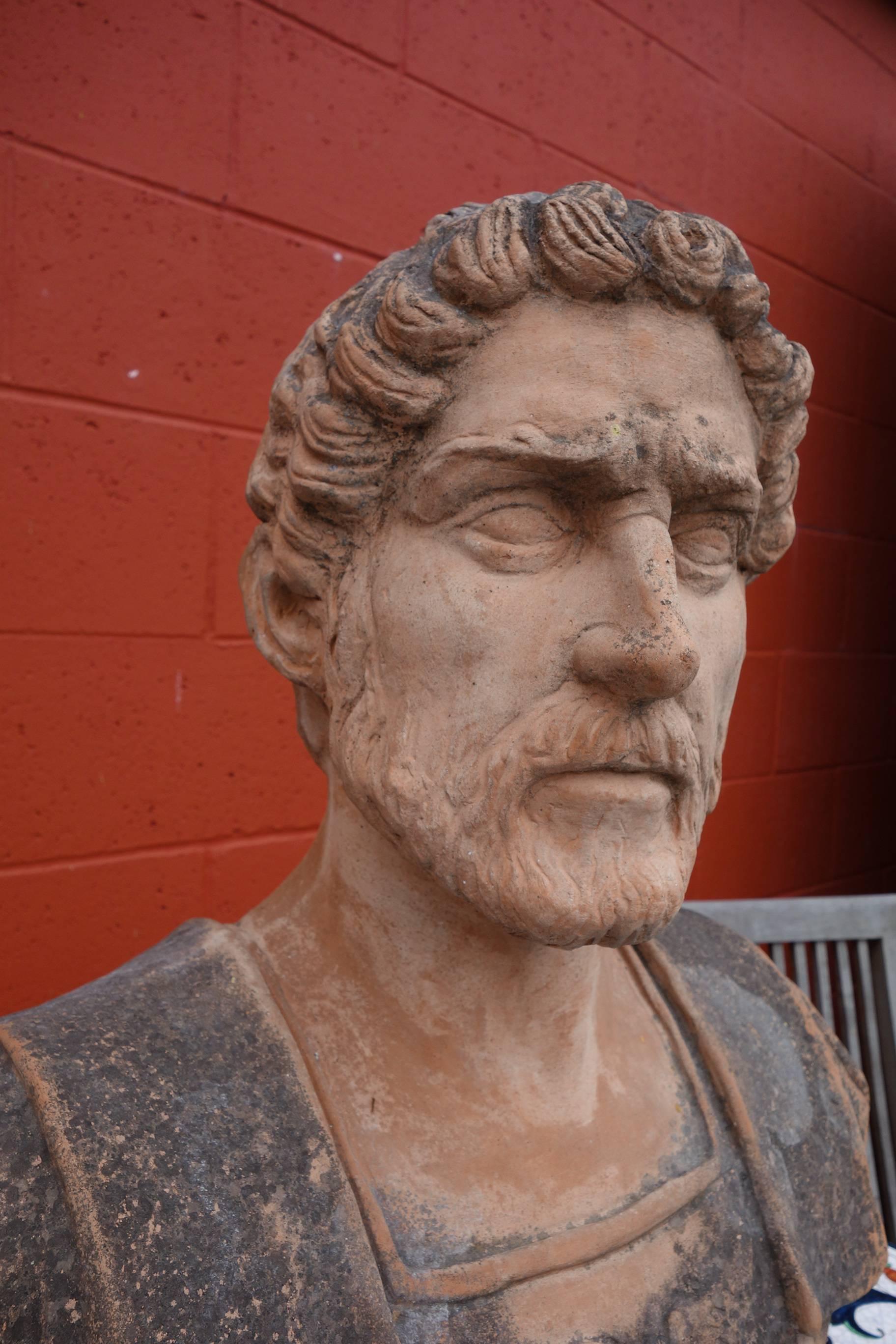 which italian statesman is pictured in the painted terra cotta bust