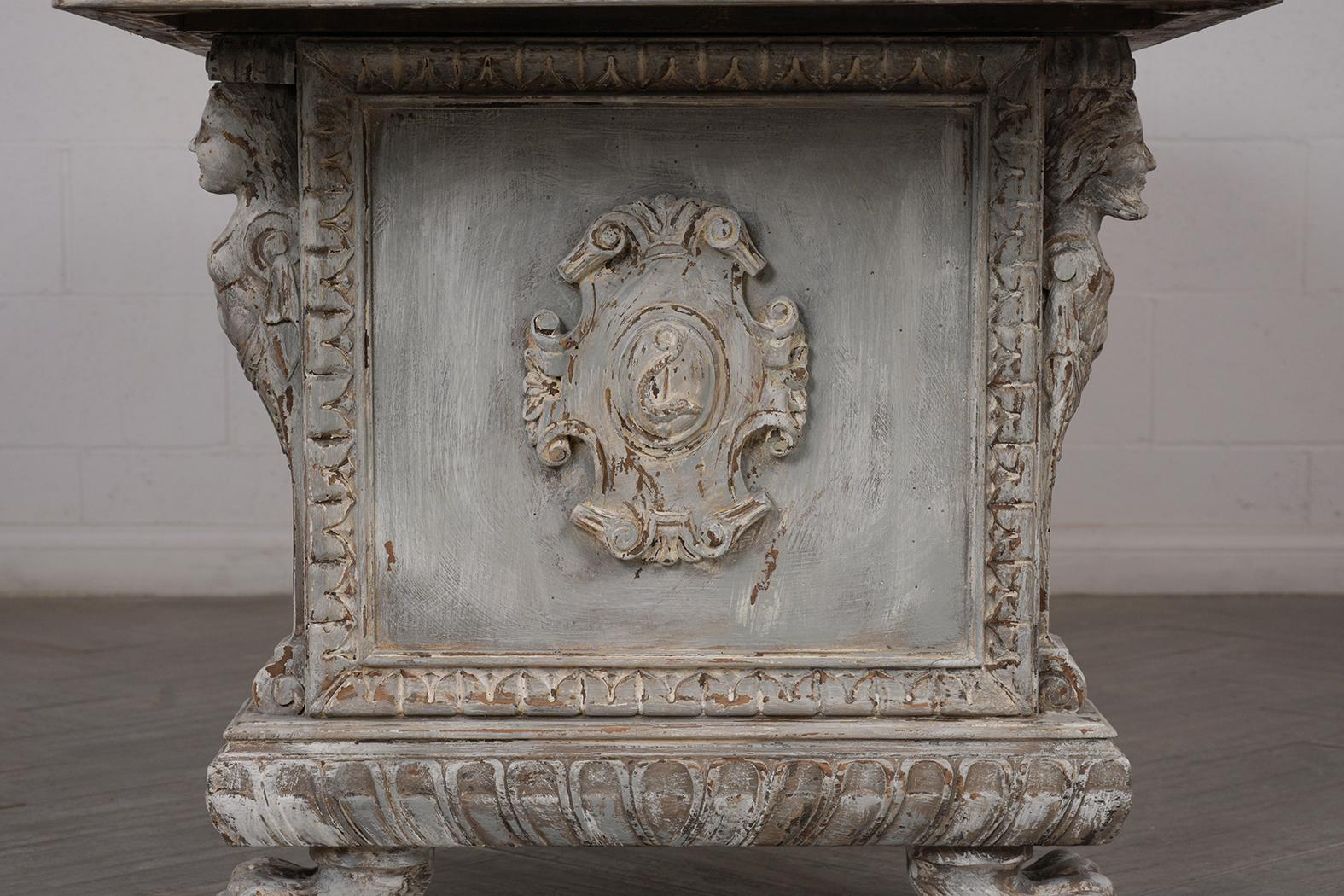 Antique Italian Renaissance-Style Trestle Table 4