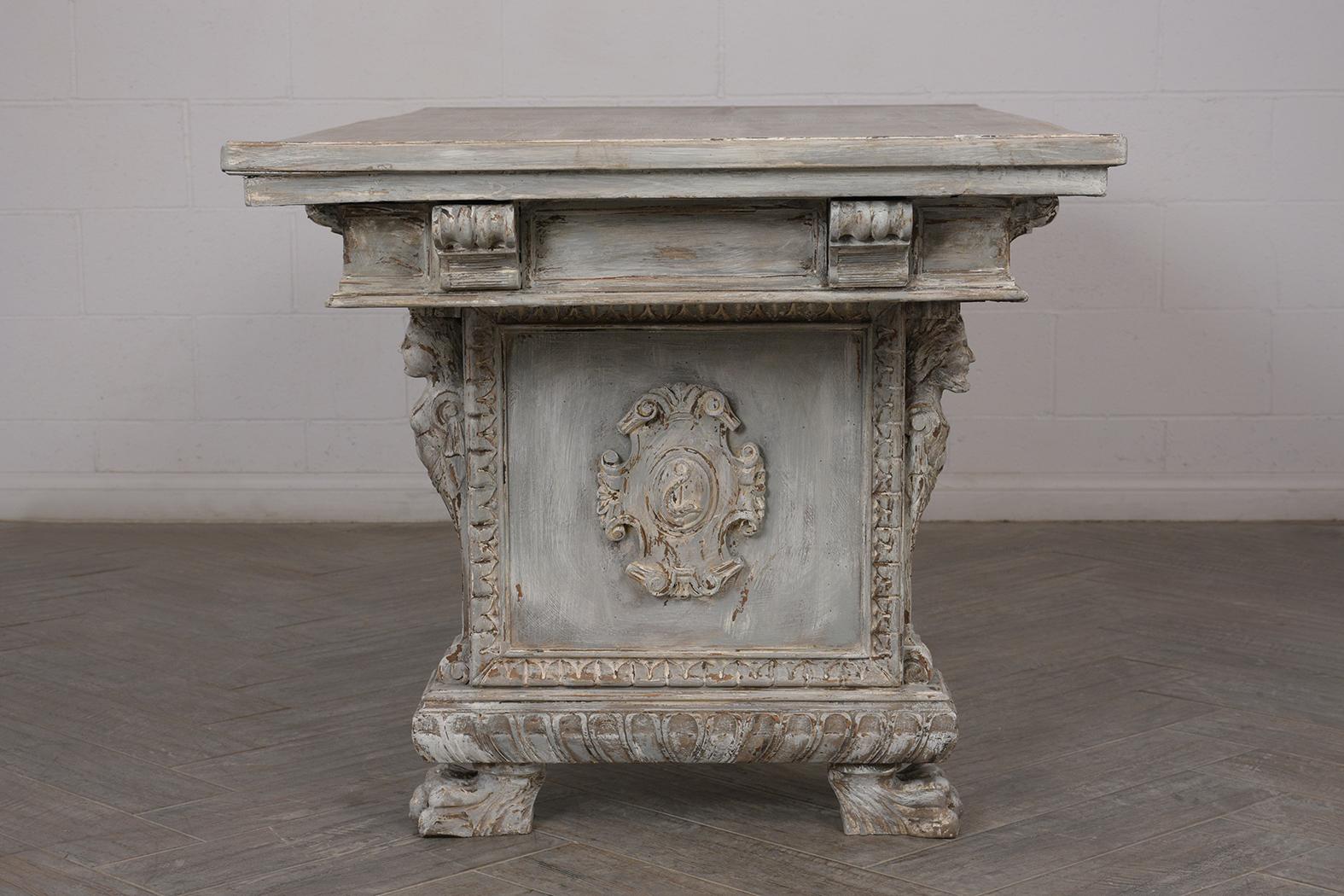 Antique Italian Renaissance-Style Trestle Table 3