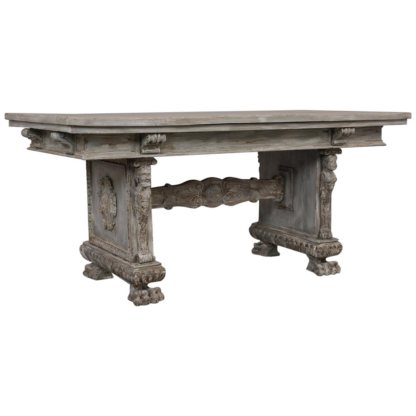 Antique Italian Renaissance-Style Trestle Table