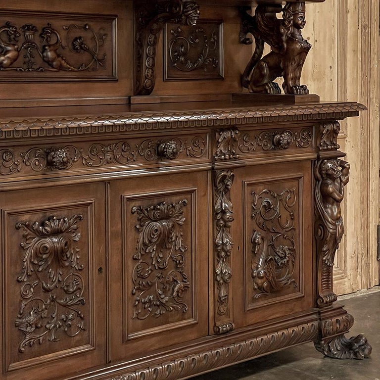 Antique Italian Renaissance Two-Piece Bar, Counter in Walnut For Sale ...