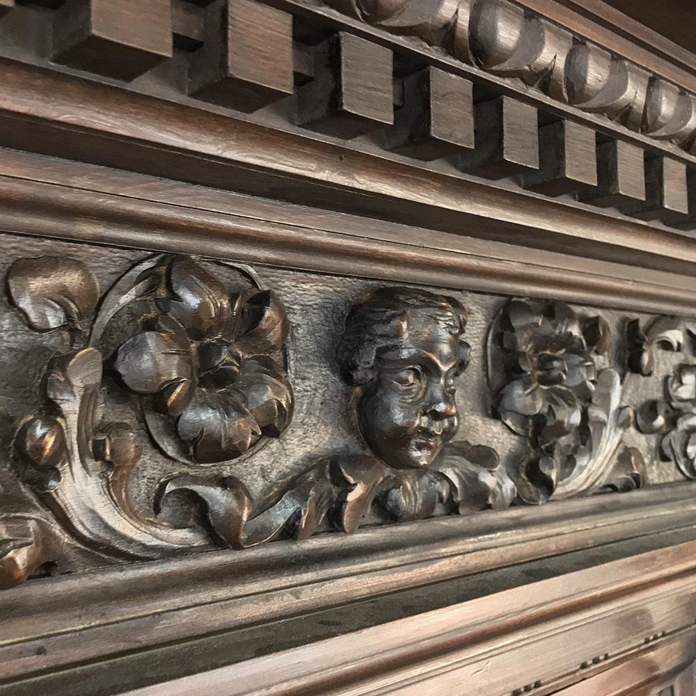 Antique Italian Renaissance Walnut Curio Cabinet 4