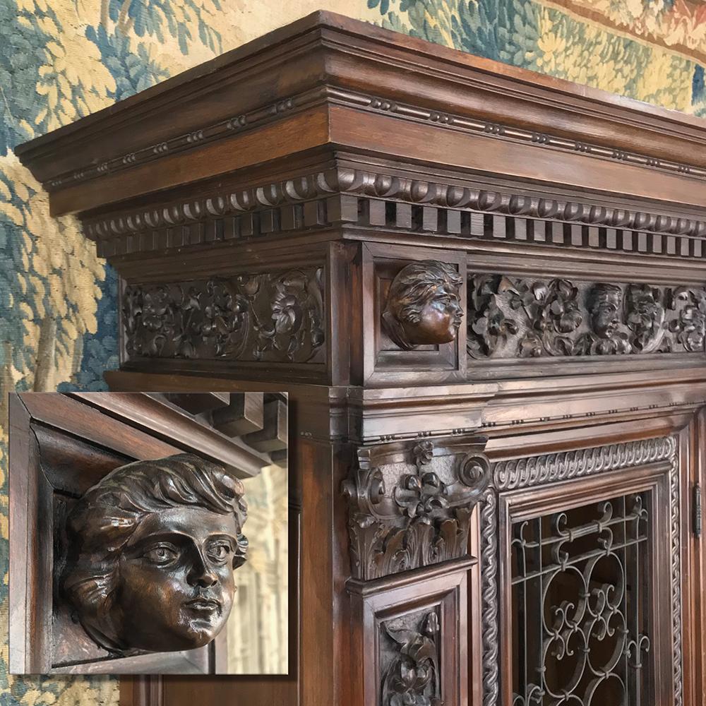 Antique Italian Renaissance Walnut Curio Cabinet 5