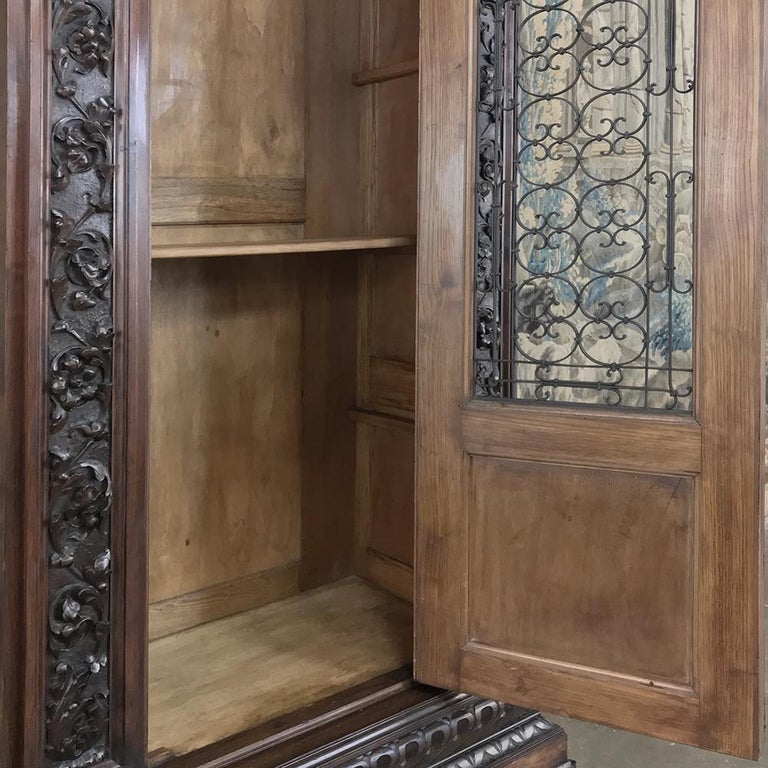 Antique Italian Renaissance Walnut Curio Cabinet For Sale ...