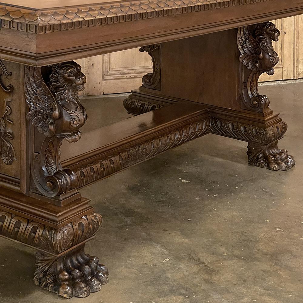 Antique Italian Renaissance Walnut Desk ~ Table 4