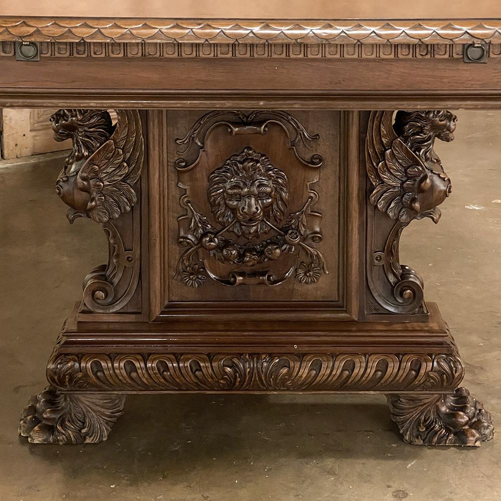 Antique Italian Renaissance Walnut Desk ~ Table 6