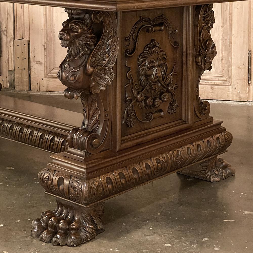 Antique Italian Renaissance Walnut Desk ~ Table 7