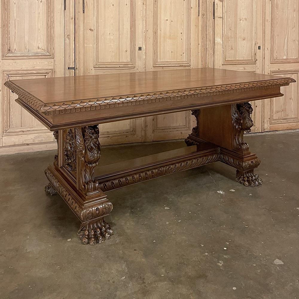 Antique Italian Renaissance Walnut Desk ~ Table 10