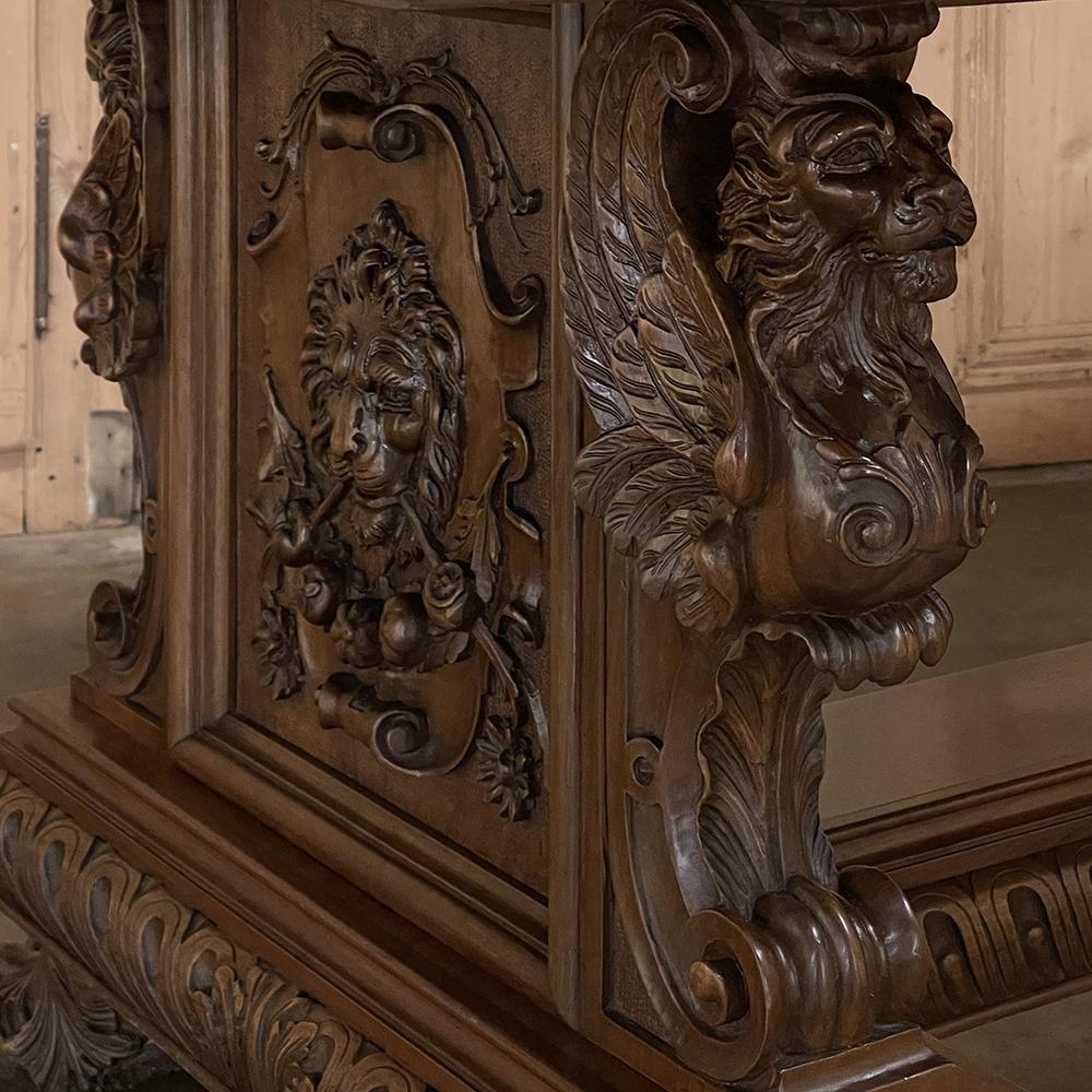 Antique Italian Renaissance Walnut Desk ~ Table 12