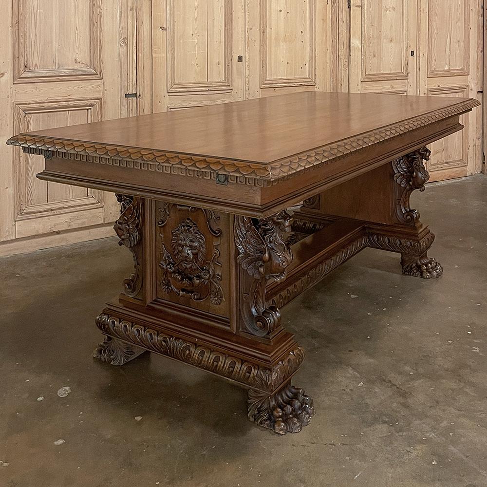Antique Italian Renaissance Walnut Desk ~ Table 2