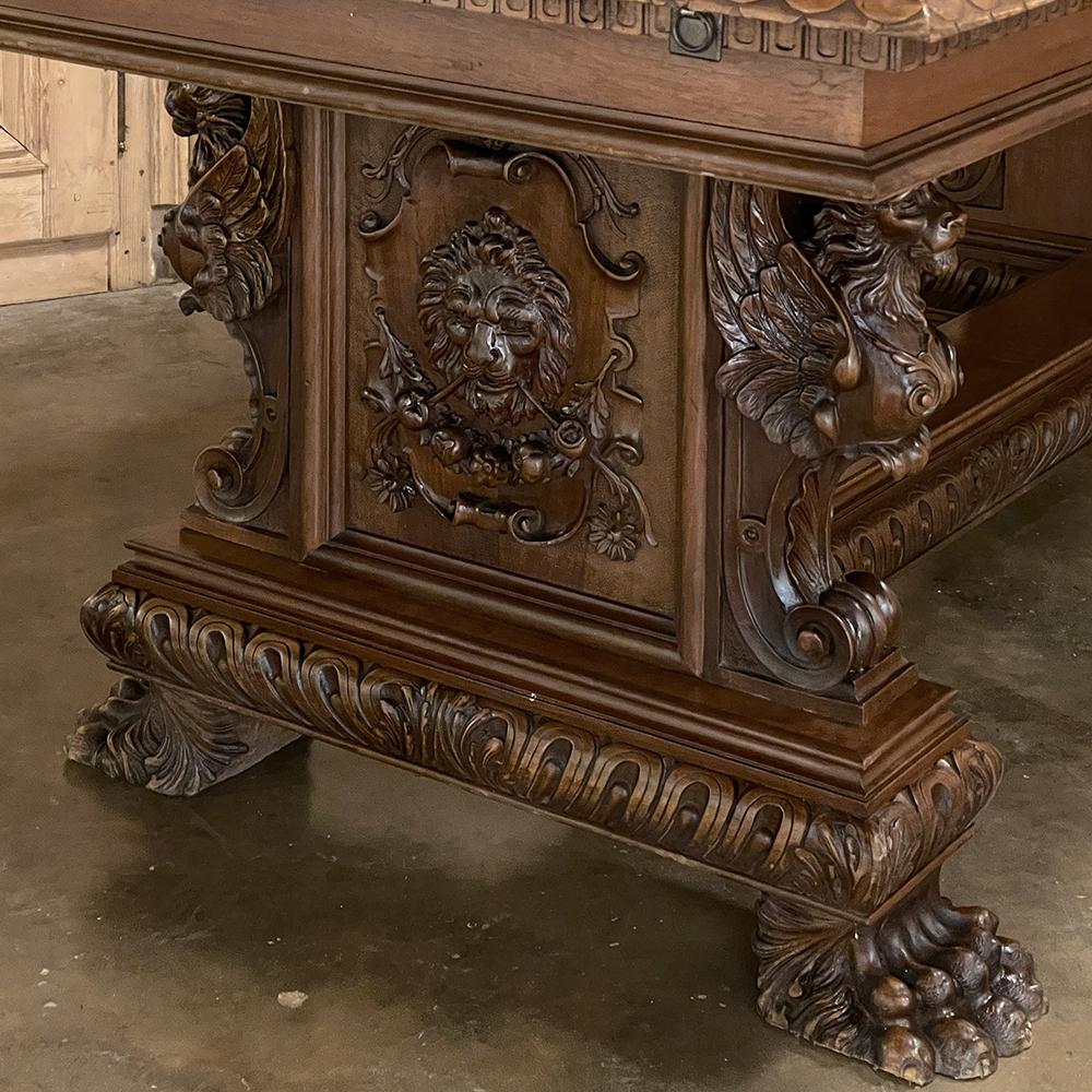 Antique Italian Renaissance Walnut Desk ~ Table 3