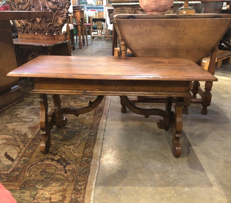 Antique Italian Reproduction Refectory Coffee Table in Old ...