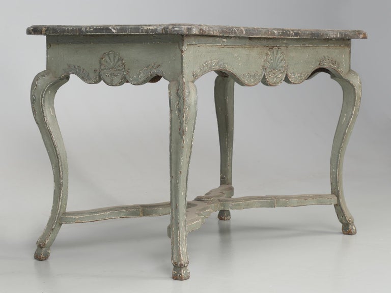 Antique Italian Restored Painted Centre Hall Table Or Ladies