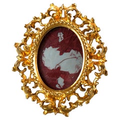 Antique Italian Reticulated Giltwood Foliate Form Frame Circa 1890