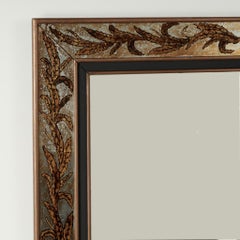 Antique Italian Reverse Painted Wall Mirror