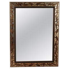 Antique Italian Reverse Painted Wall Mirror