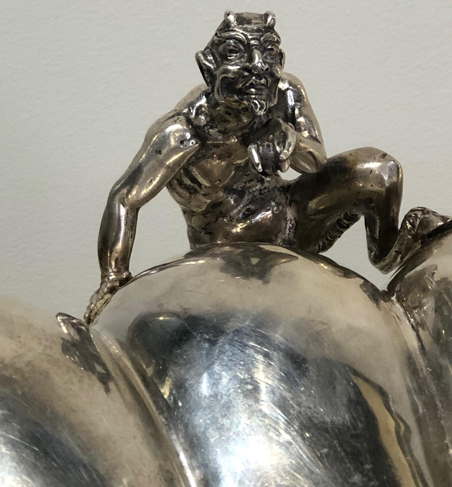 Antiker italienischer Rokoko 800°-Silber Skulpturenaufsatz, ca. 1880er Jahre im Angebot 4