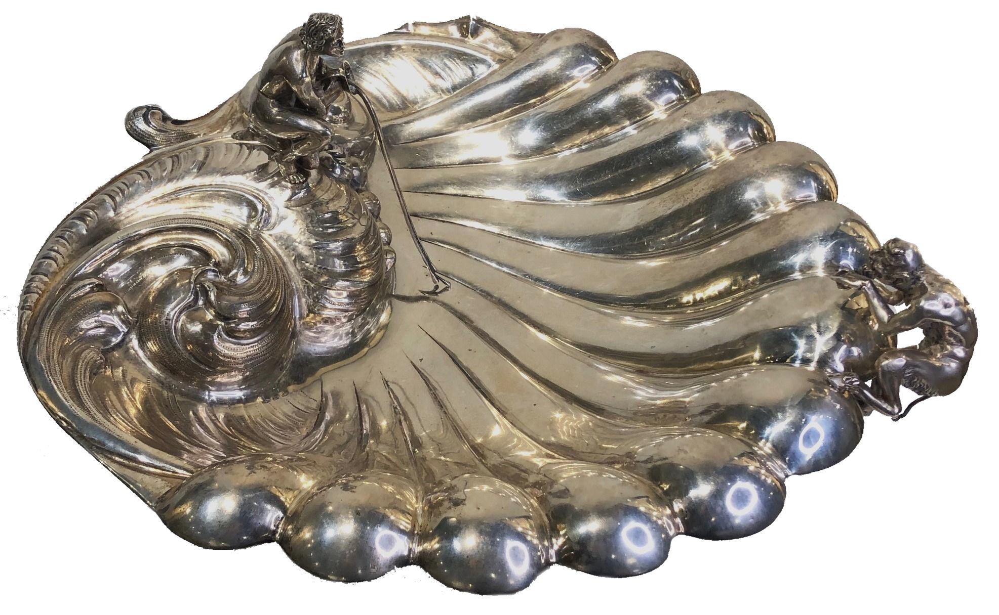 Antiker italienischer Rokoko 800°-Silber Skulpturenaufsatz, ca. 1880er Jahre (Neurokoko) im Angebot