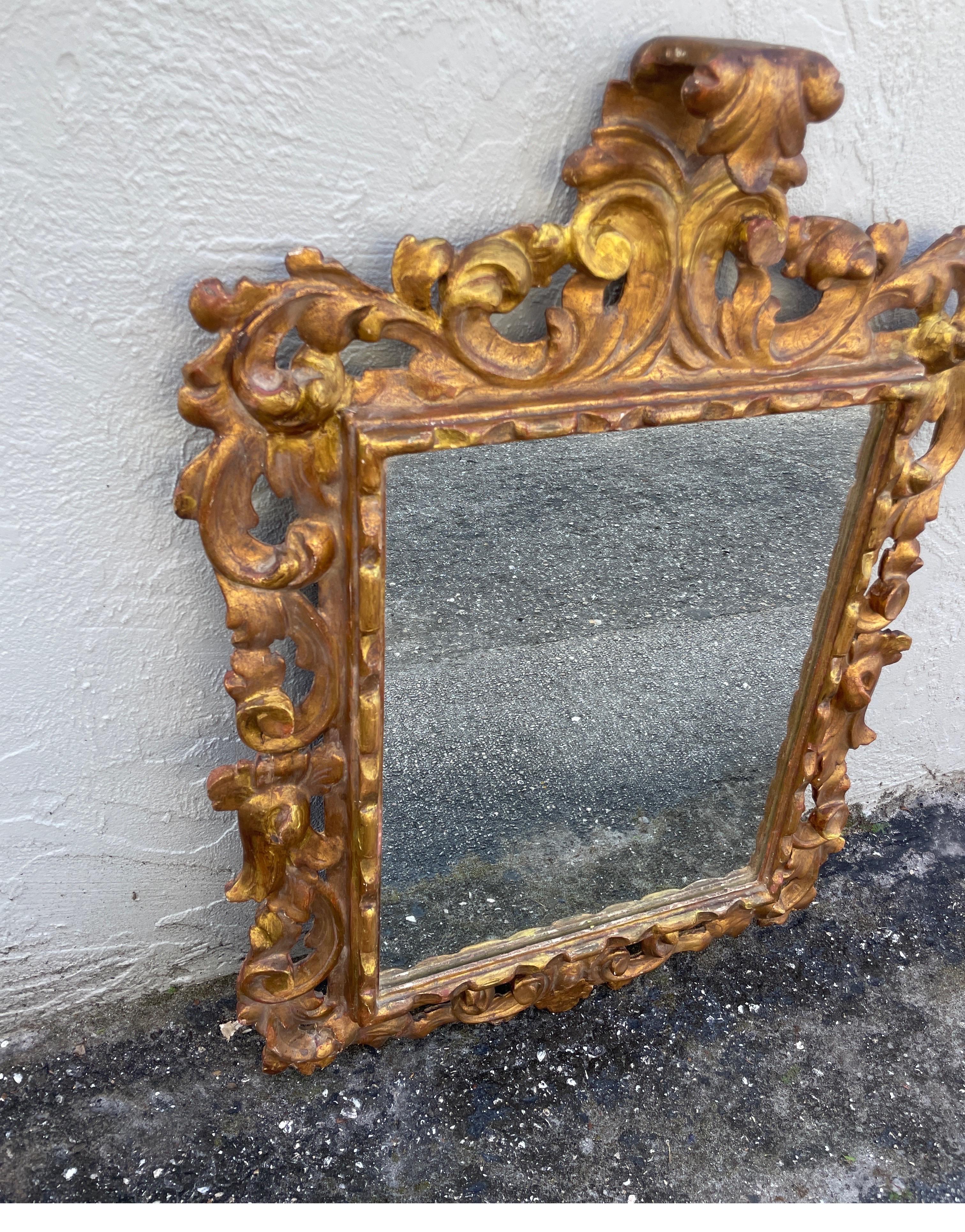 19th Century Antique Italian Rococo Mirror For Sale