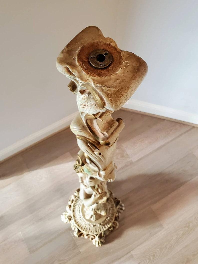 Antique Italian Rococo Venetian Carved Column Stand For Sale 4
