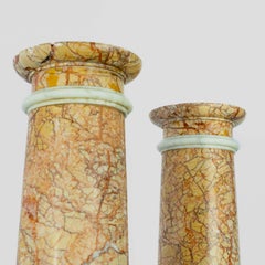 Antique Italian Rouge Marble Columns – Architectural Pedestals