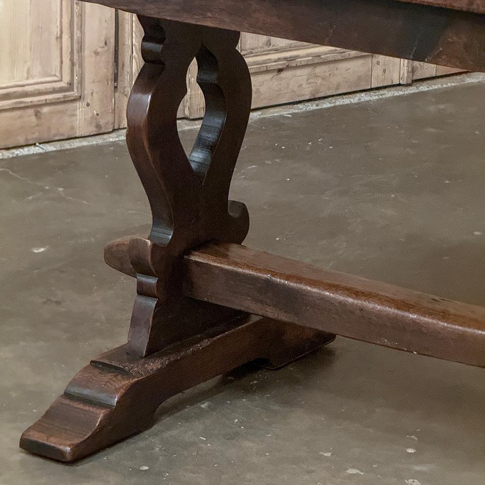 Antique Italian Rustic Style Trestle Table For Sale 7