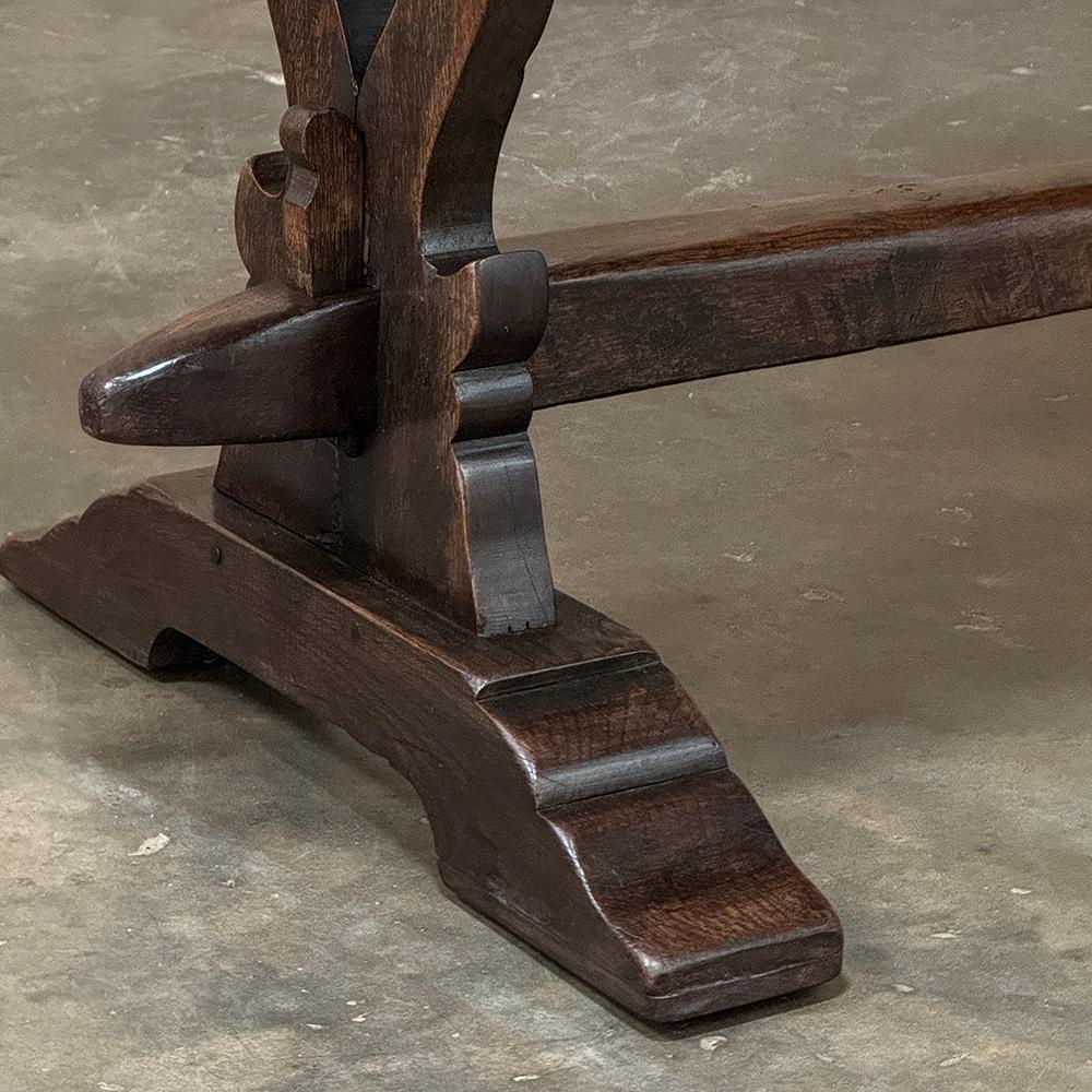 Antique Italian Rustic Style Trestle Table For Sale 10