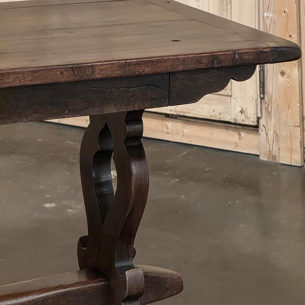 Antique Italian Rustic Style Trestle Table For Sale 11